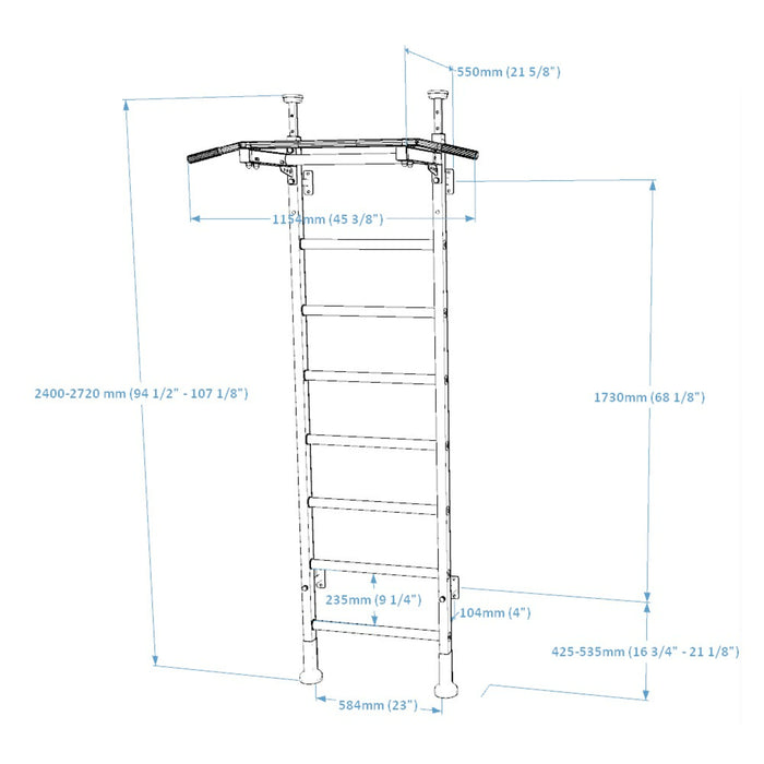 BenchK 521 Wall Bars Swedish Ladder