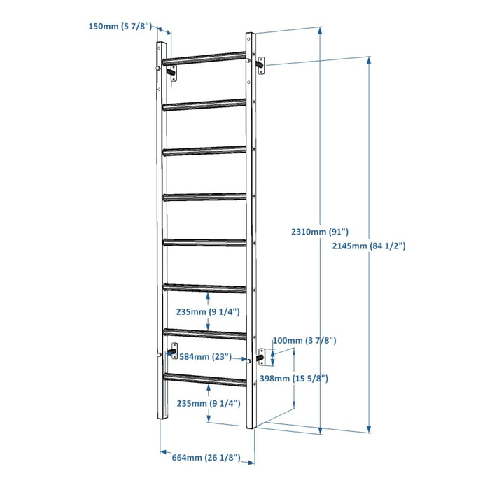 BenchK 200 Wall Bars Swedish Ladder