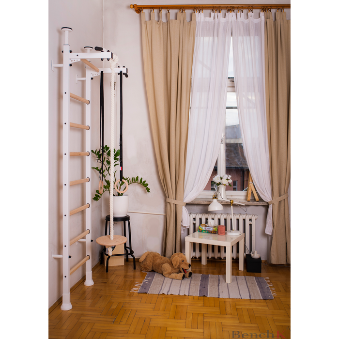 BenchK 521 Wall Bars Swedish Ladder with Pull Up Bar and Gym Accessories