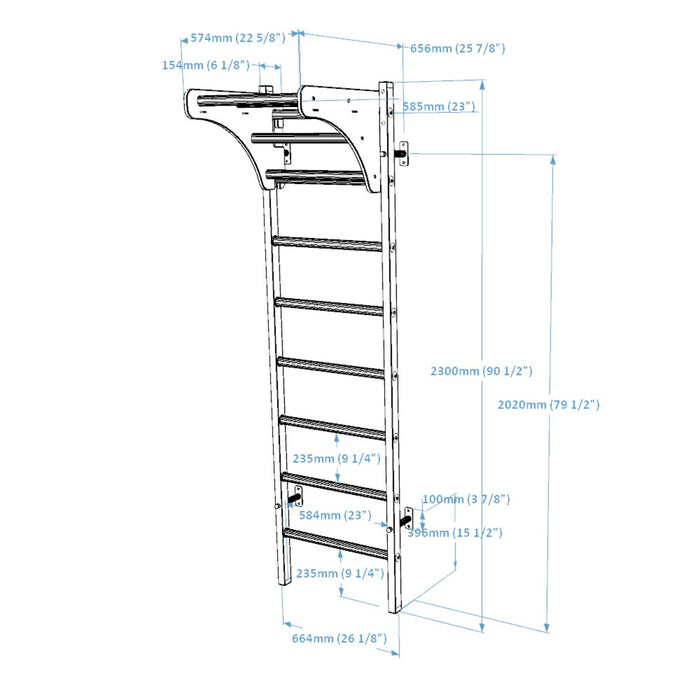 BenchK 211 Wall Bars Swedish Ladder