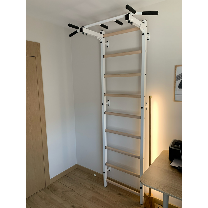 BenchK 721 Wall Bars Swedish Ladder with Steel Pull Up bar
