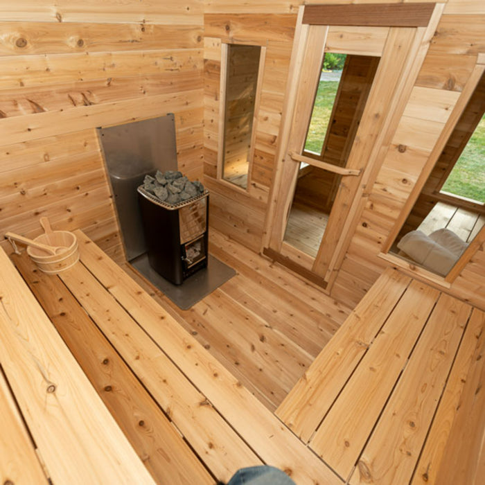 Dundalk Leisurecraft Canadian Timber Georgian Cabin Sauna with Changeroom CTC88CW