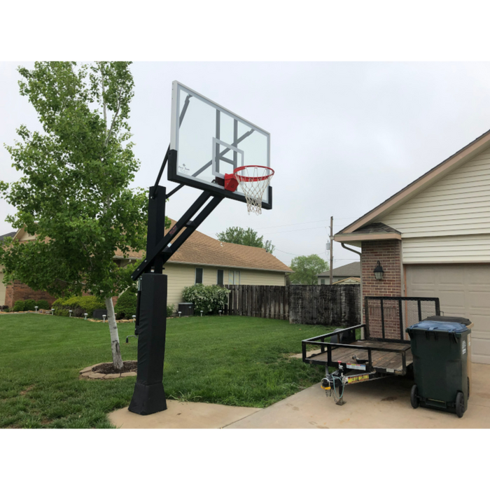 First Team Stainless Olympian In-Ground Adjustable Basketball Hoop