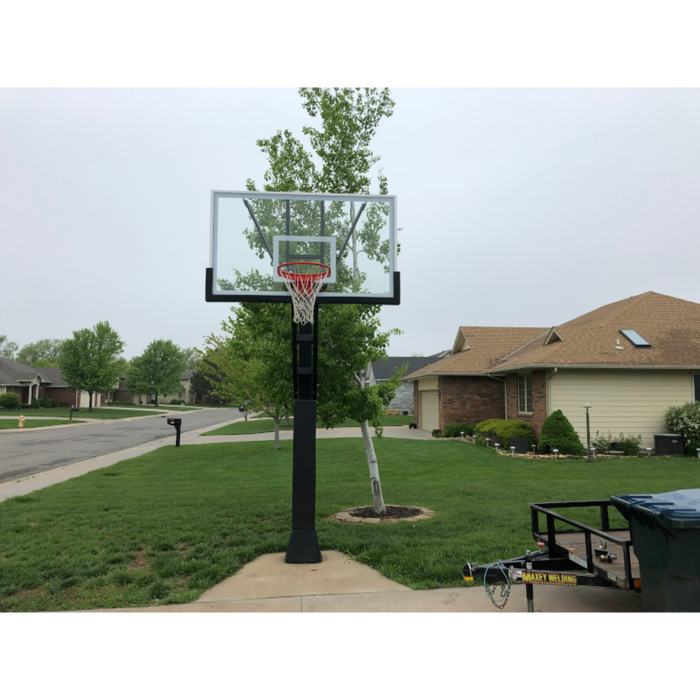 First Team Stainless Olympian In-Ground Adjustable Basketball Hoop