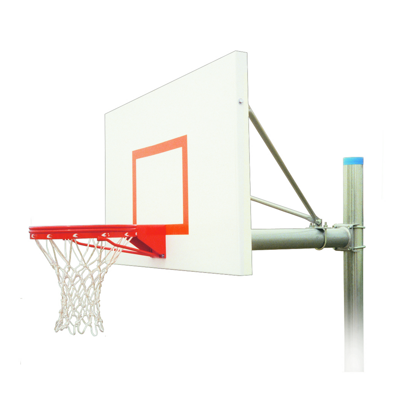 Fixed height in-ground basketball hoops