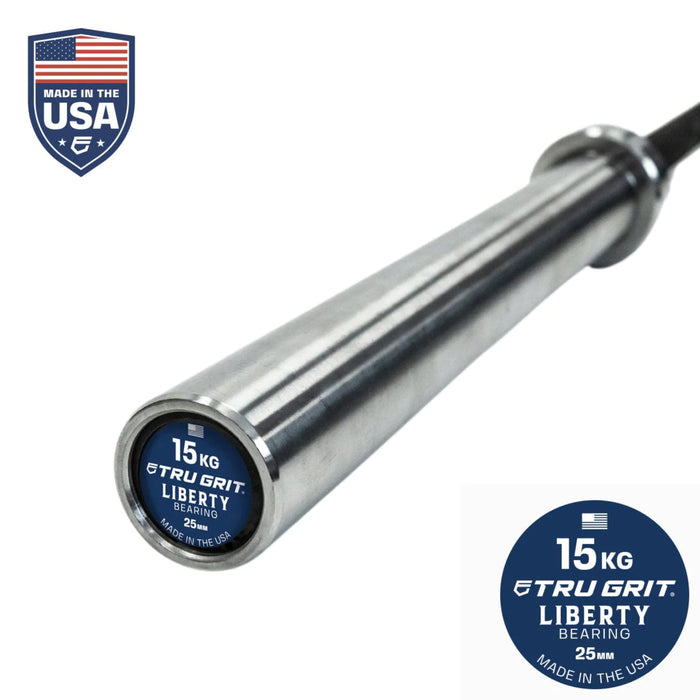 Tru Grit Liberty 15KG Needle Bearing Barbell USA Made