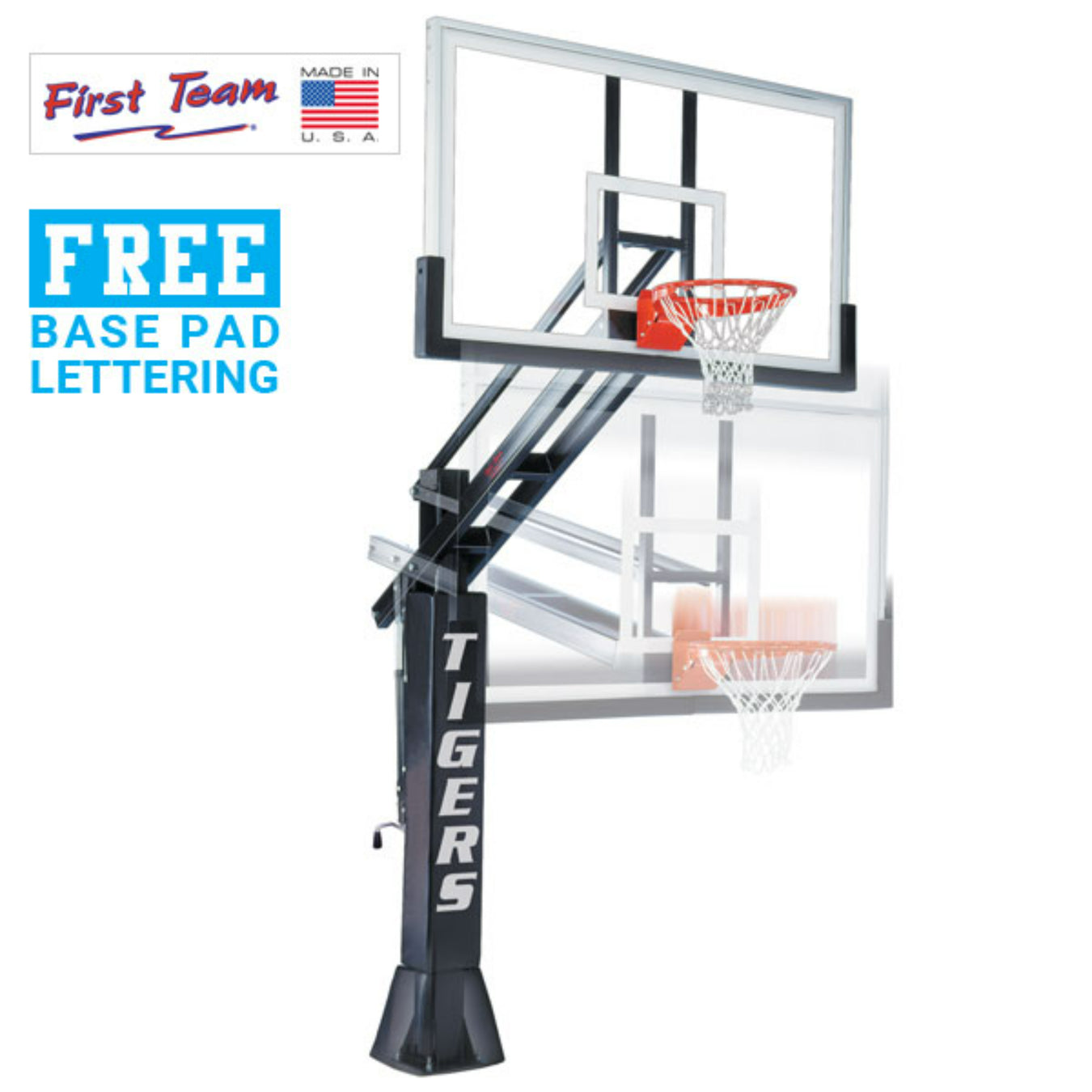 Adjustable In-Ground basketball hoops